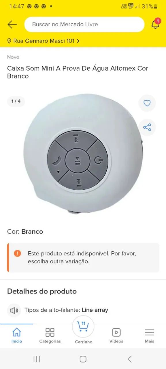 Mini caixa de som.todas por 49,00