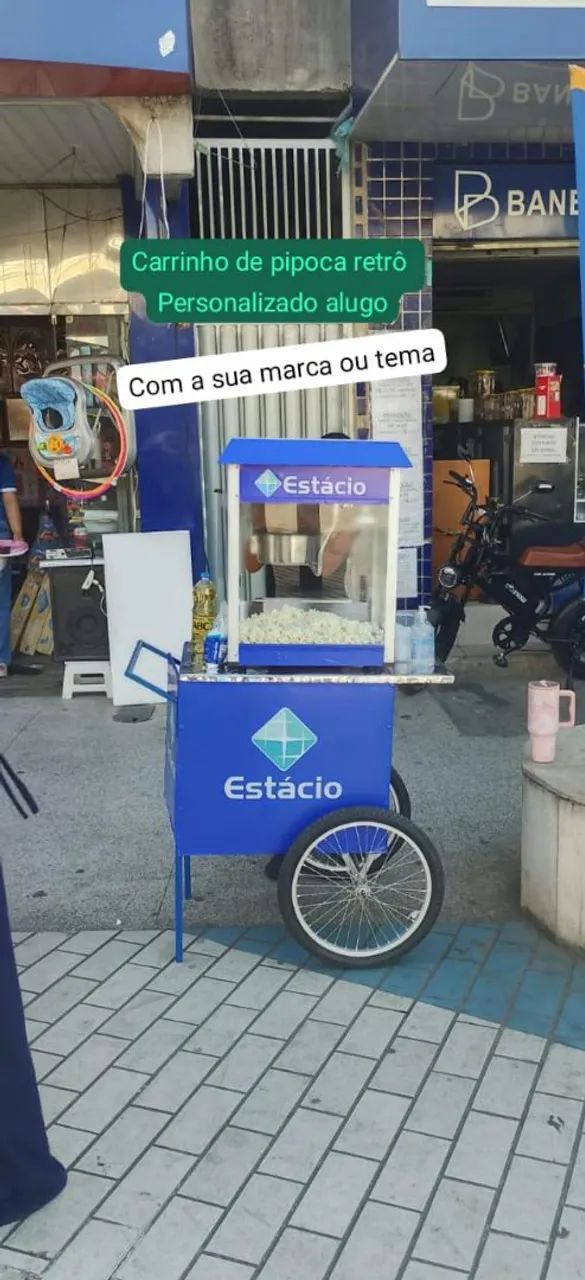 Carrinho de pipoca retrô prime