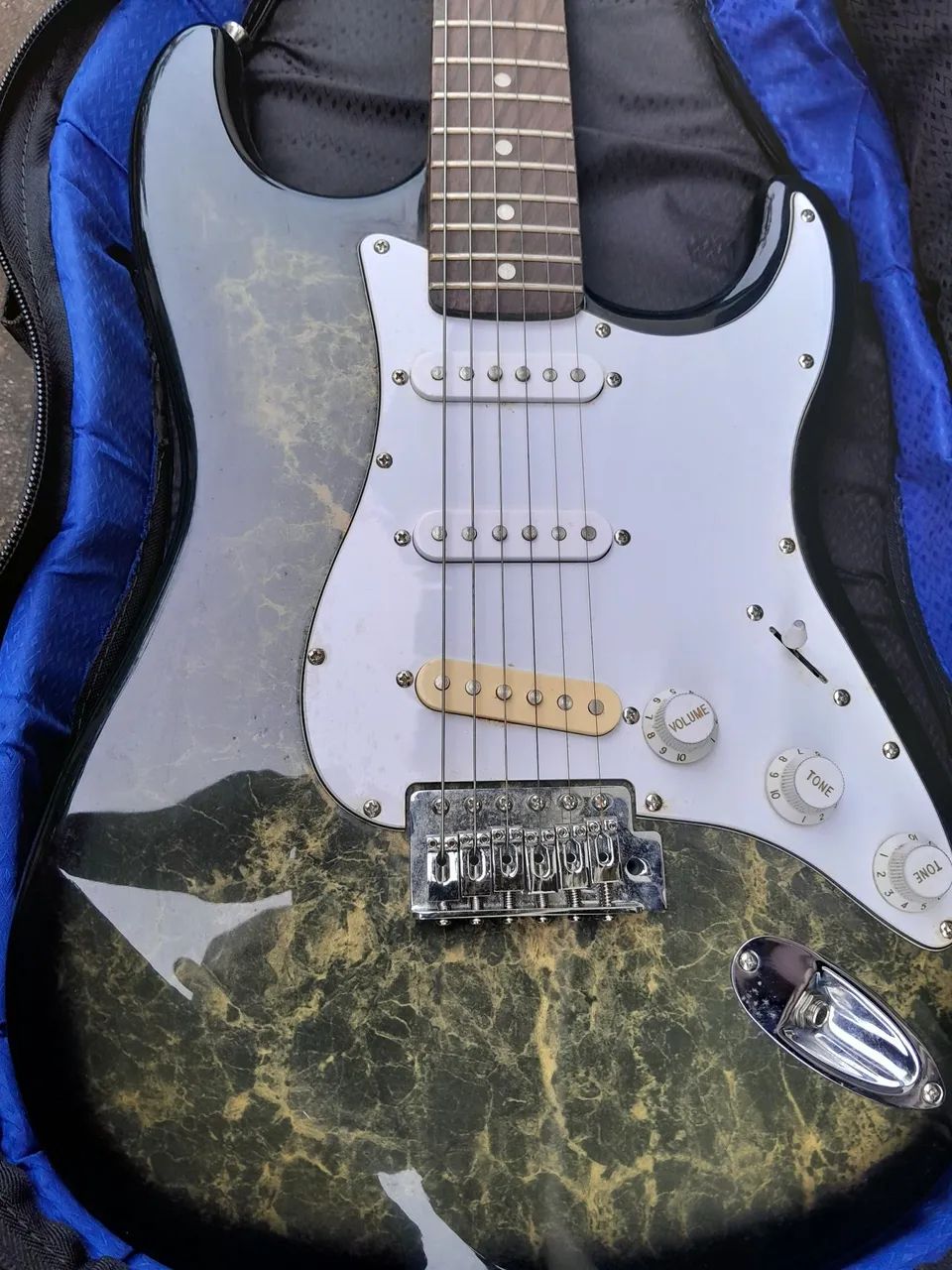 GUITARRA CONDOR BASIC LINE STRATOCASTER RX-20S MARBLE DESIGN + CAPA - Foto 2