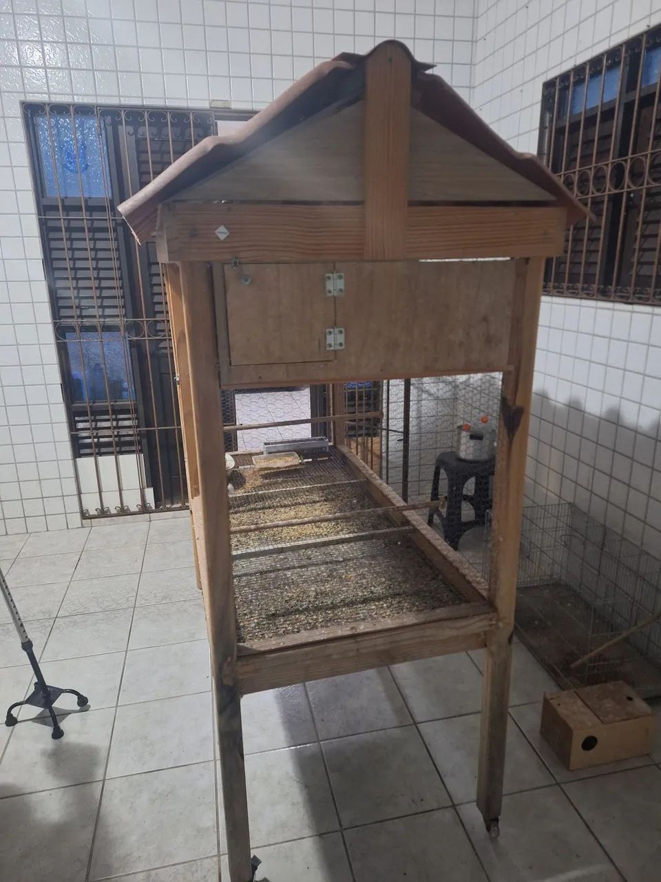 Viveiro com pássaros para vender, bom e parato  - Foto 3