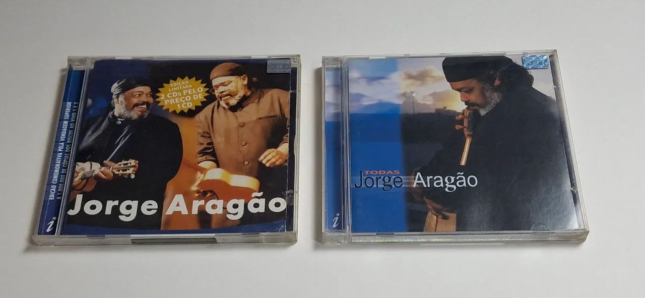 2 cds Jorge Aragão - 1 ao vivo e 1 em estúdio