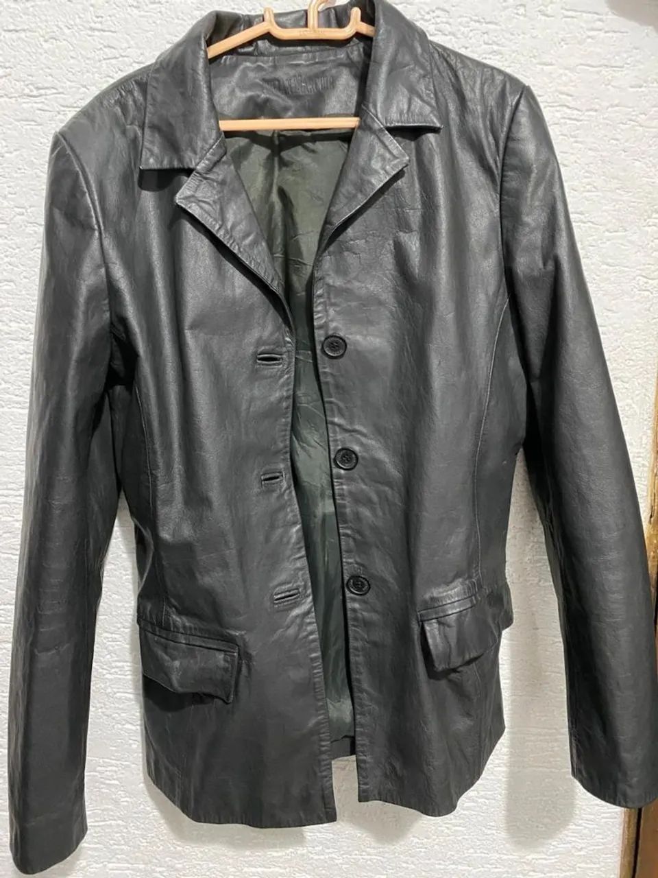 Jaqueta de couro feminino
