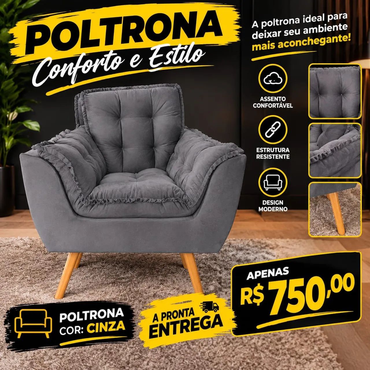 Poltrona pronta entrega em oferta  - Foto 2