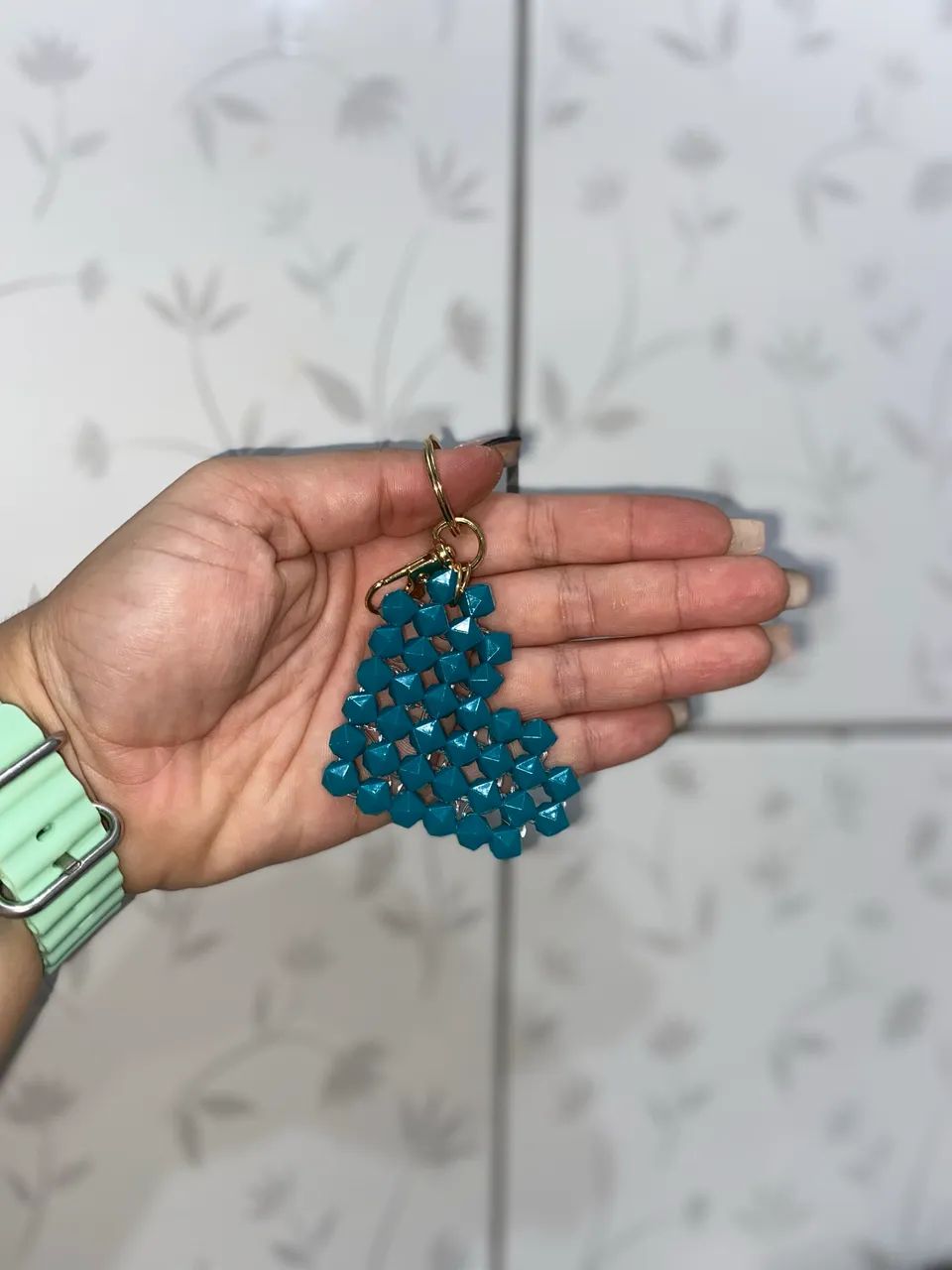Chaveiro coração miçangas - CADA - Foto 3