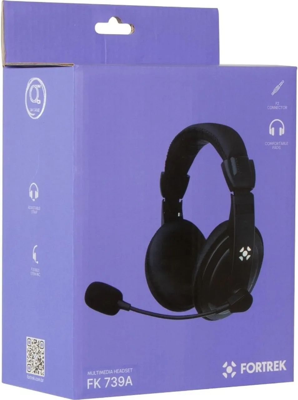 Fone de Ouvido Com Microfone Headset Multimídia  HSL-102 Fortrek Loja Coimbra Entregamos - Foto 3