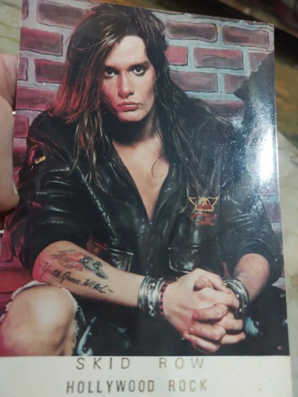 Raro cartão rock  Sebastian Bach  - Foto 2