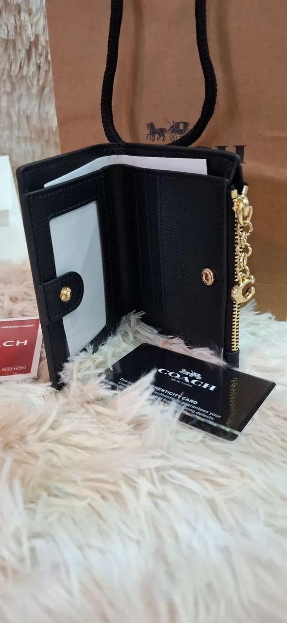 coach preta com porta moedas nova - Foto 5