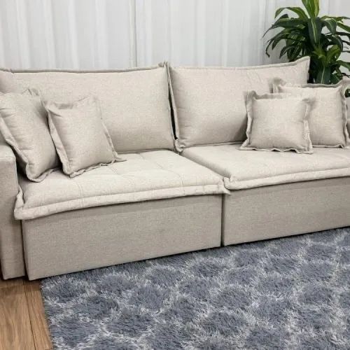 Sofá Cama Retrátil Reclinável Zoe 2.20m Entrega Rápida - Foto 4