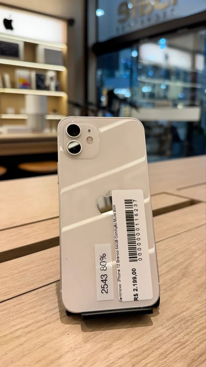 iPhone 12 64GB Branco - SEMINOVO