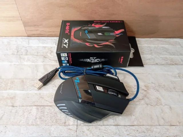 Mouse X7 Gamer Rgb Cabo Nylon 7 Botões Usb - Foto 3