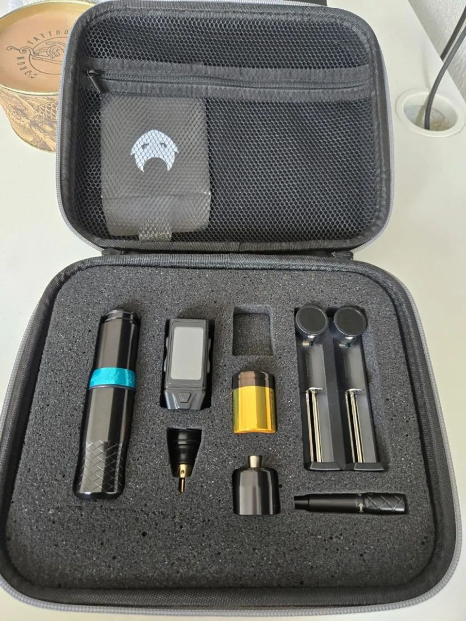 Kit máquina pen para tatuagem eletric ink 