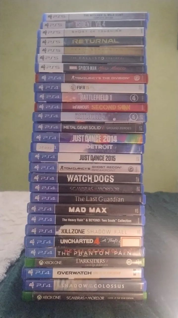 Lote de 29 jogos ps5, 4 e Xbox 