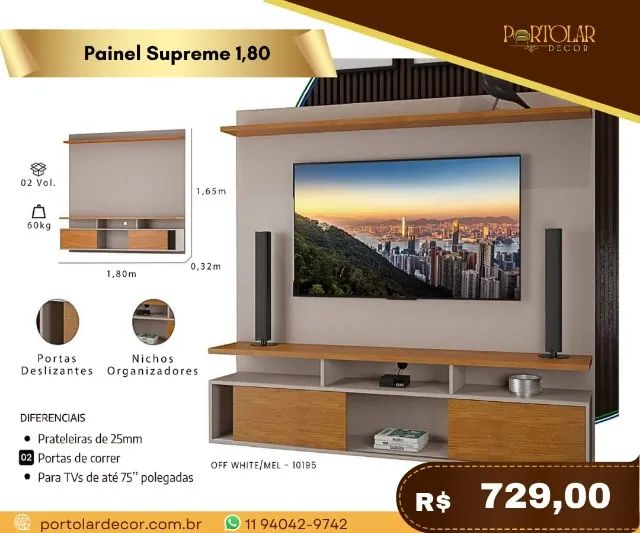 Painel Supreme 1,80 a pronta entrega 