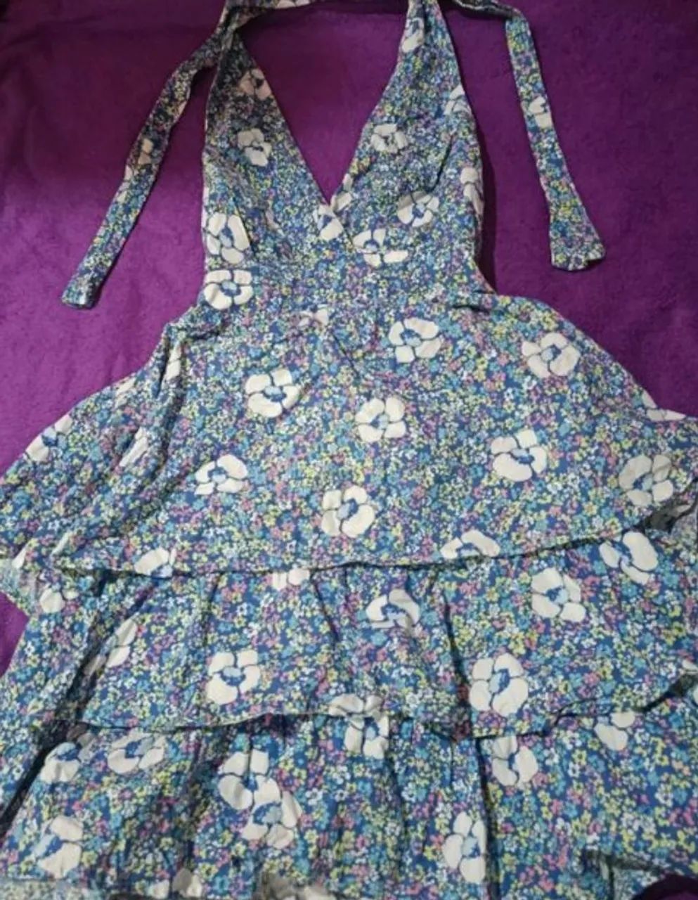 Vestido floral azul - Foto 4