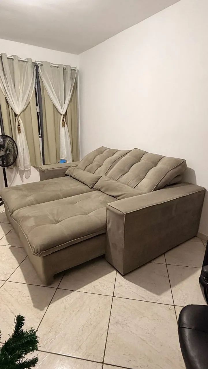 Sofá cinza 2 metros 