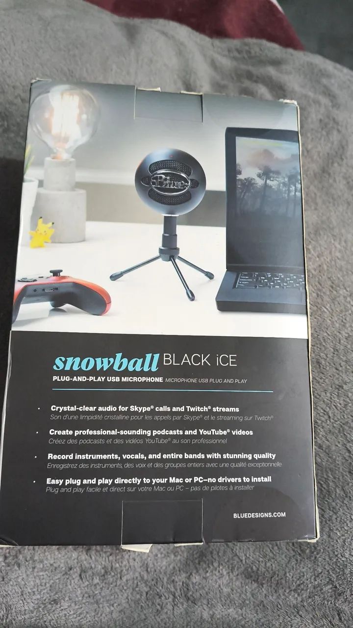 Microfone SnowBall Ice Black Completo na caixa - Foto 2
