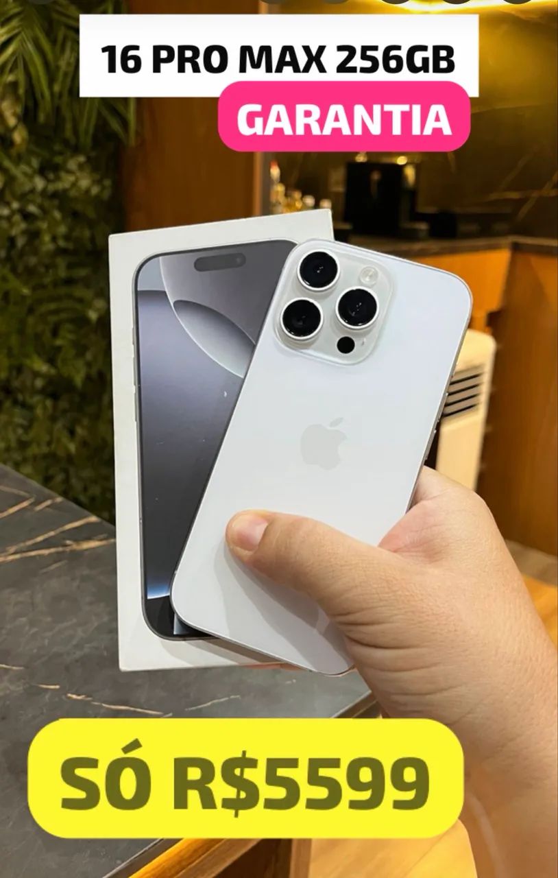 iPhone 16 pro Max Silver 256GB IMPECÁVEL 