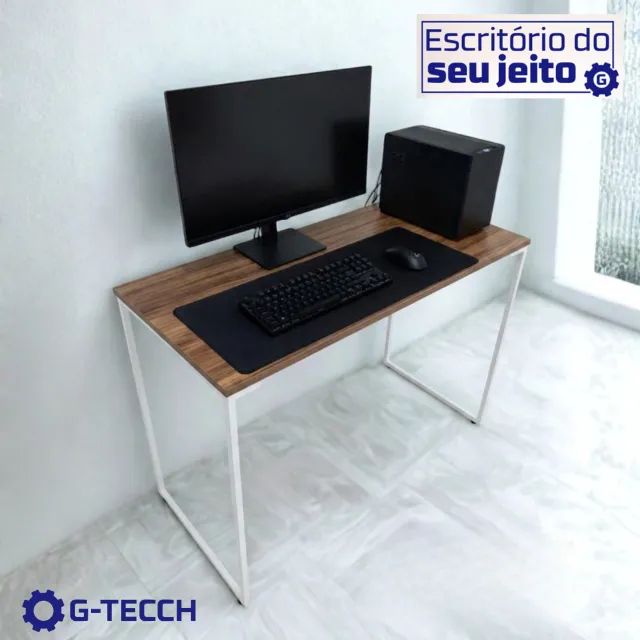 Escrivaninha NOVA Mesa de Escritório Industrial Multiuso para Notebook Computador Estudo