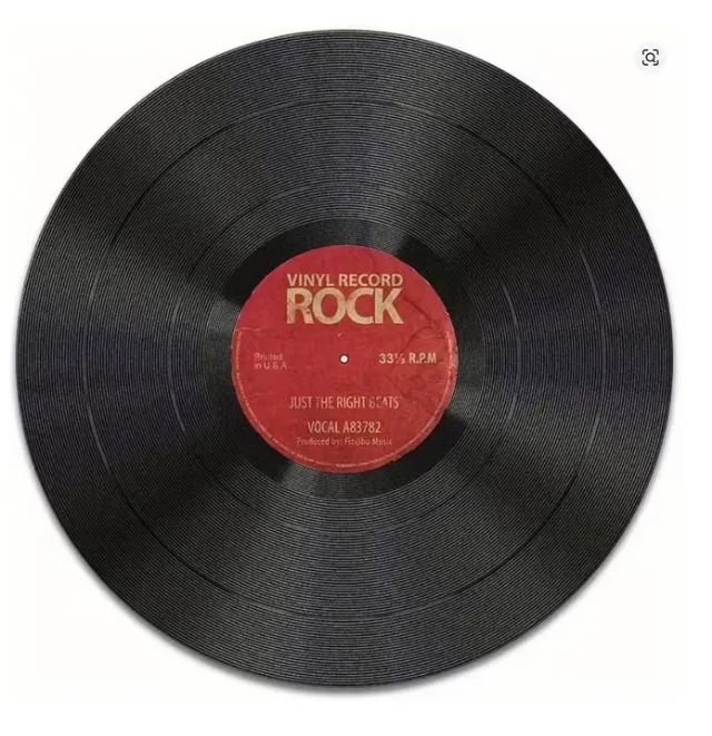 Mouse pad redondo com disco de vinil vintage, sola de borracha  - Foto 2