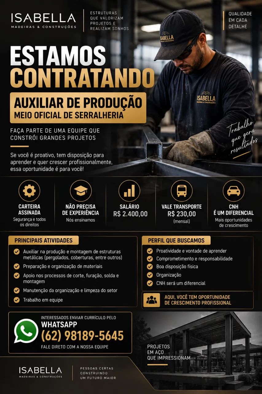 Auxiliar de Produção e Serviços 