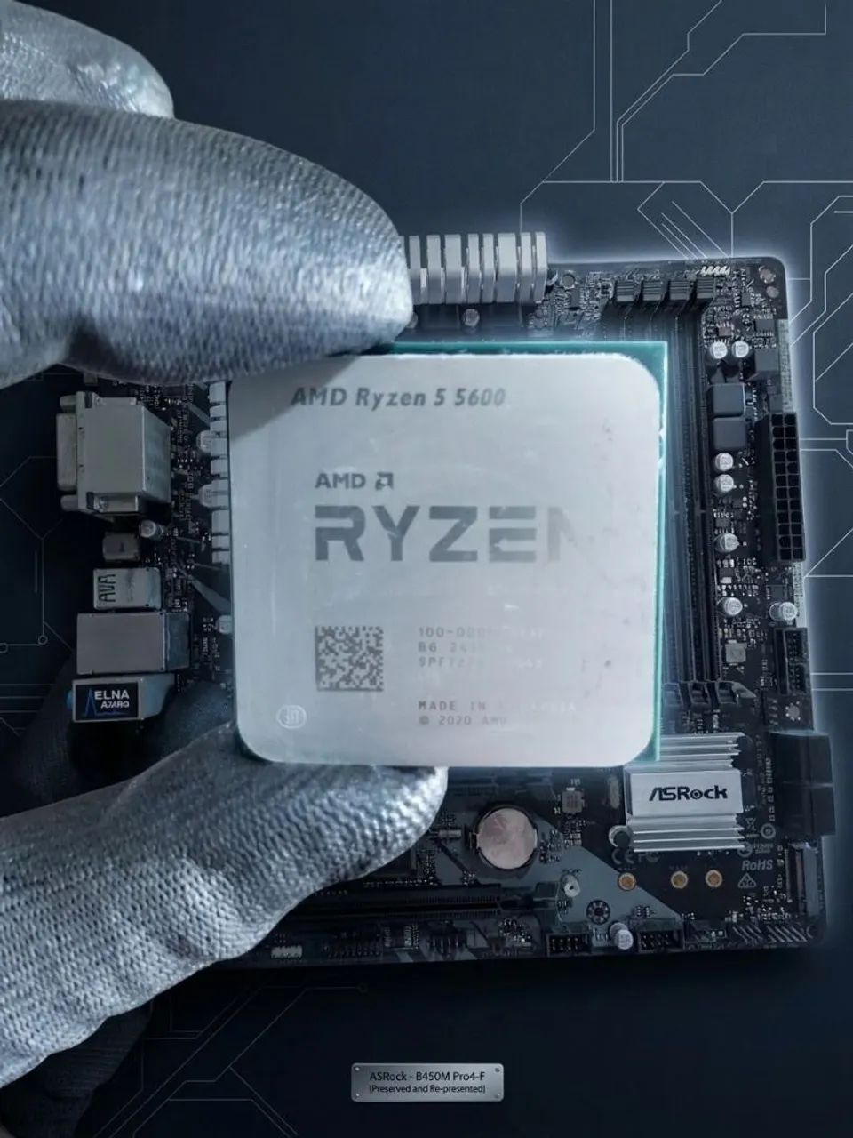 Processador ryzen 5600 + placa mãe asrock pro4 b450 KIT - Peças de