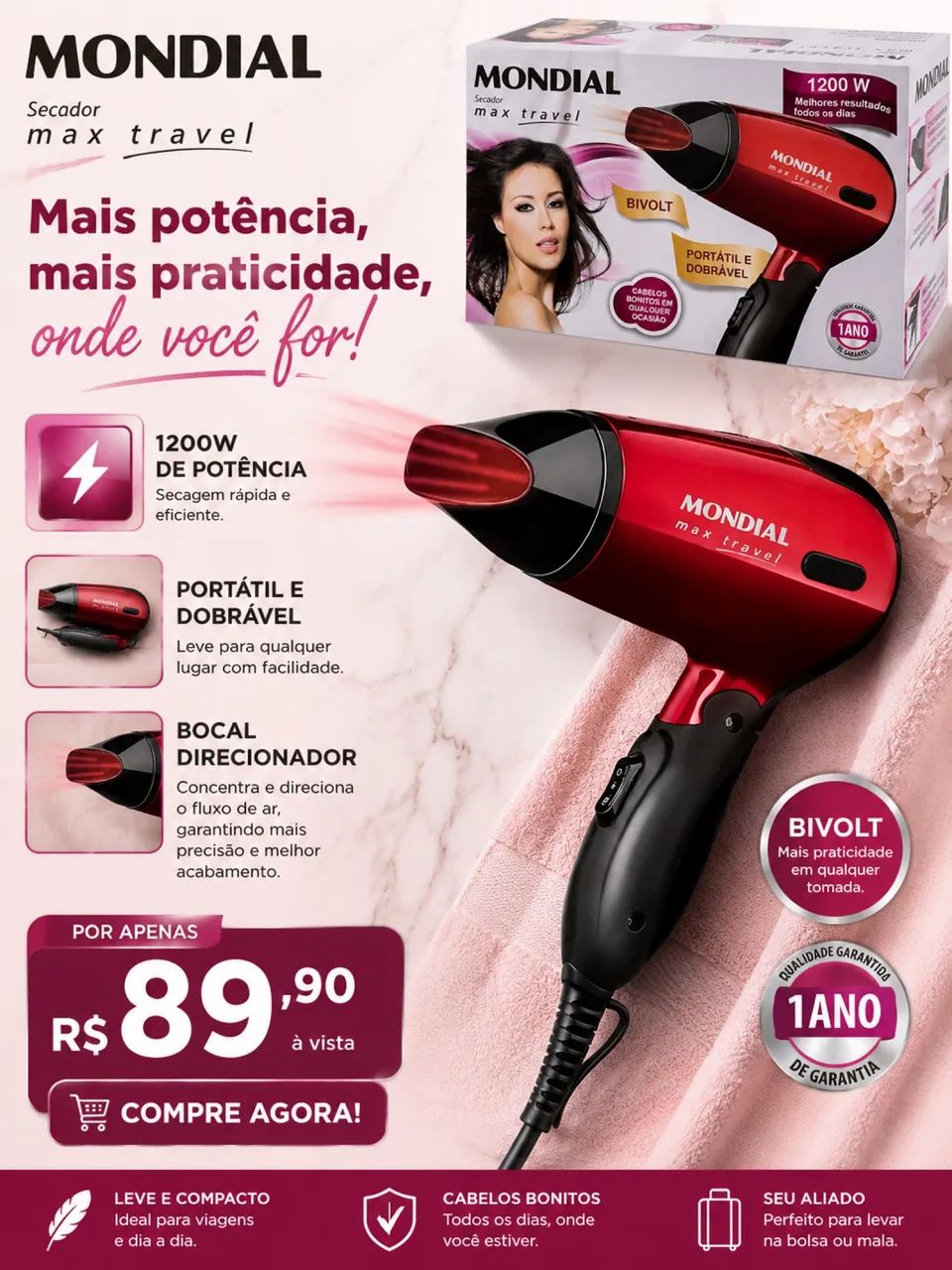 Secador cabelo