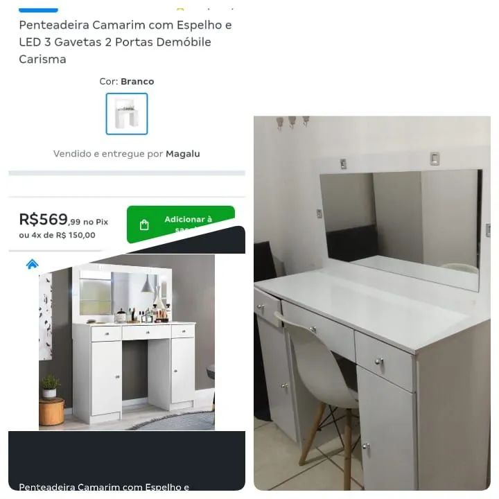 Vendo penteadeira com LED $250,00
