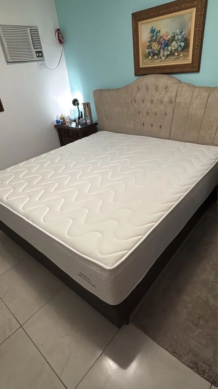 Vendo cama king size super nova colchão orthopur - Foto 4
