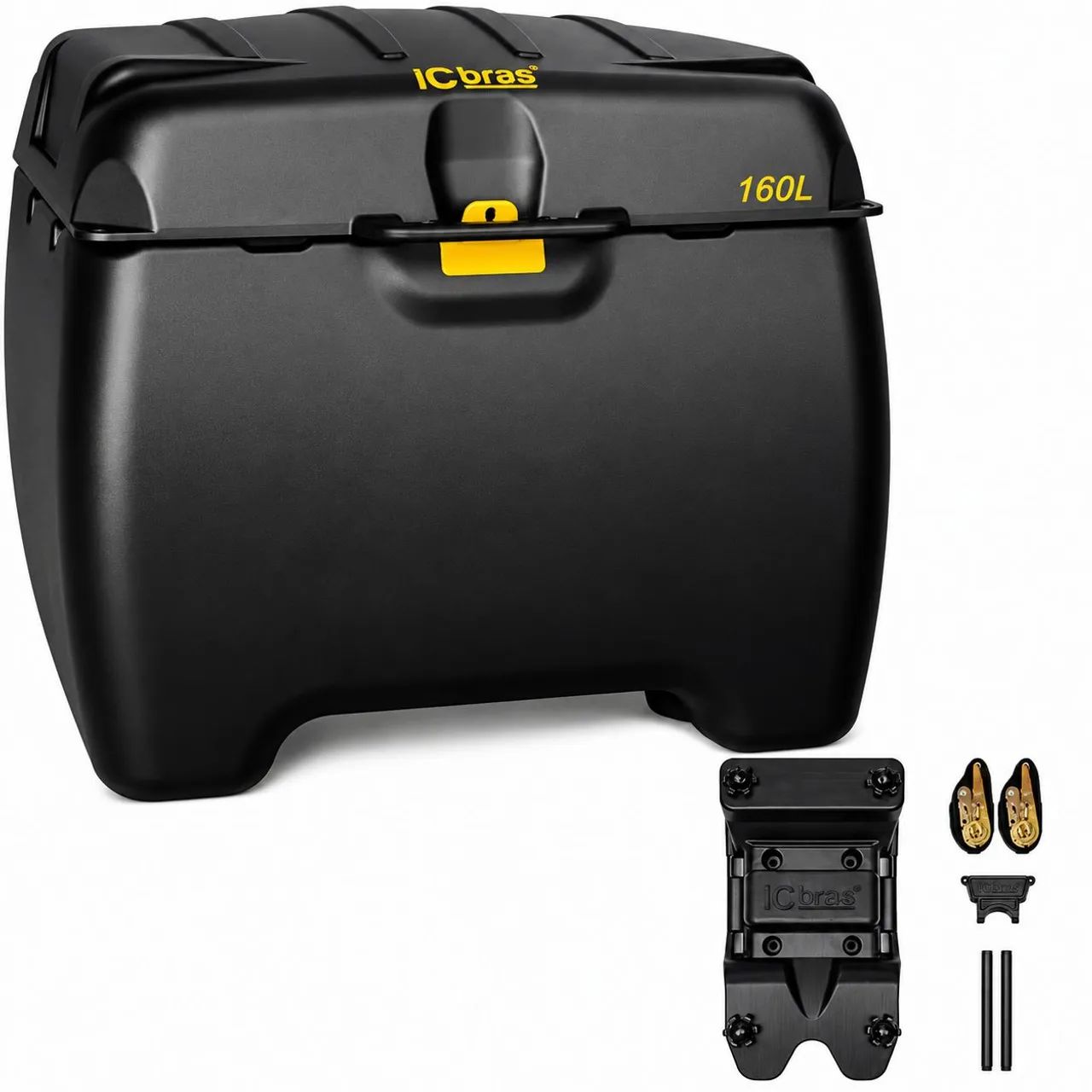 Baú 160L + Suporte universal 