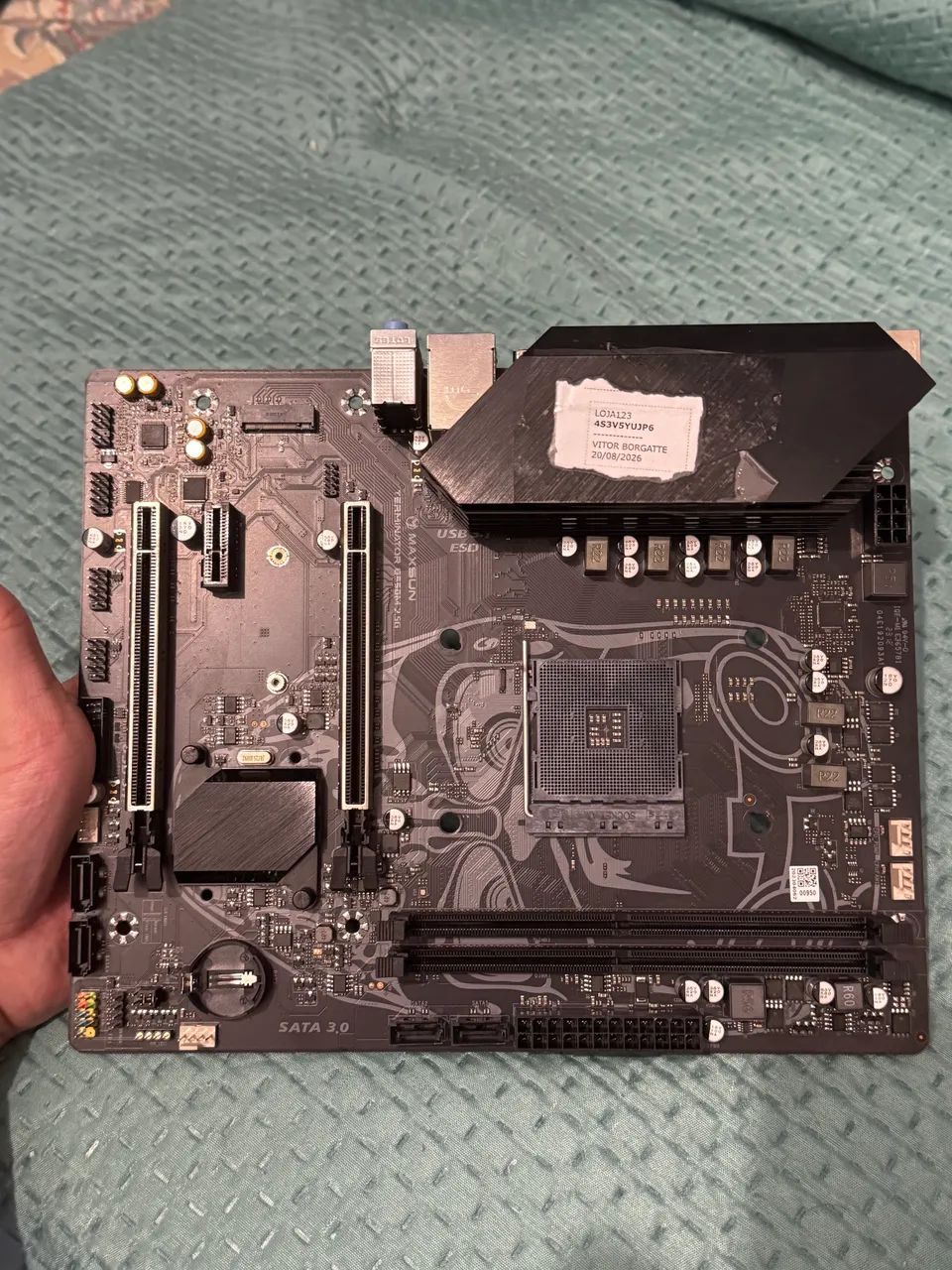 placa mãe b550m am4 terminator 2.5g maxsun - Foto 3