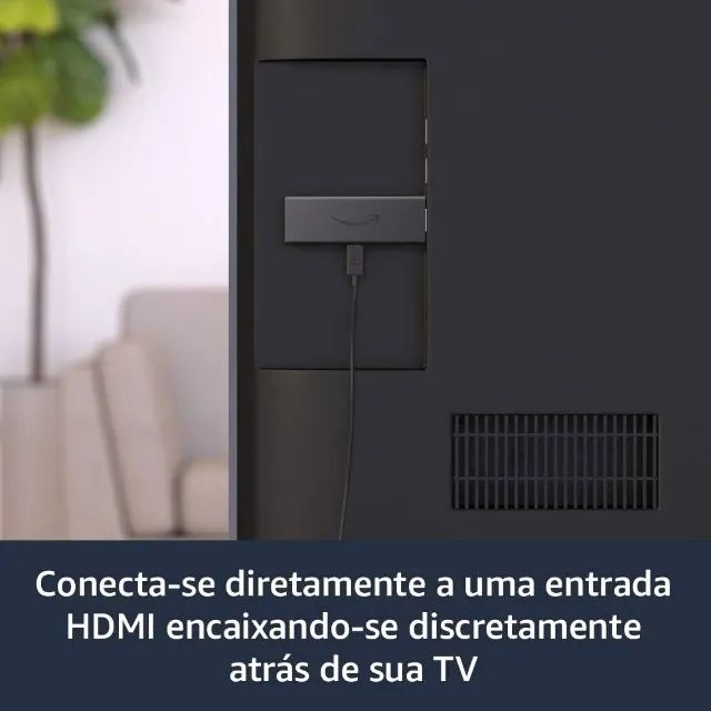 Fire TV Stick 3ª geração Full HD com controle remoto por voz Alexa original - Foto 3
