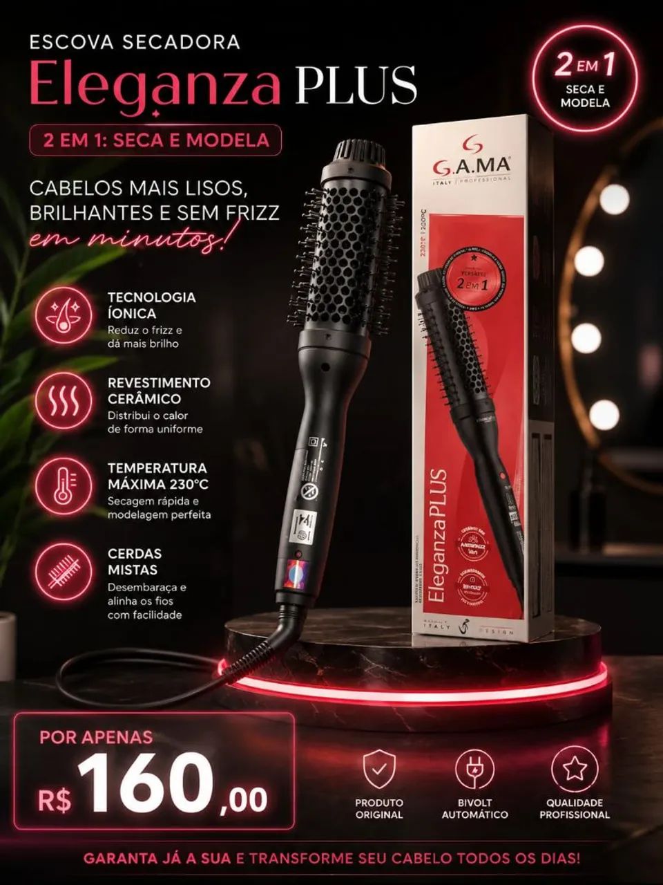 Escova modeladora 