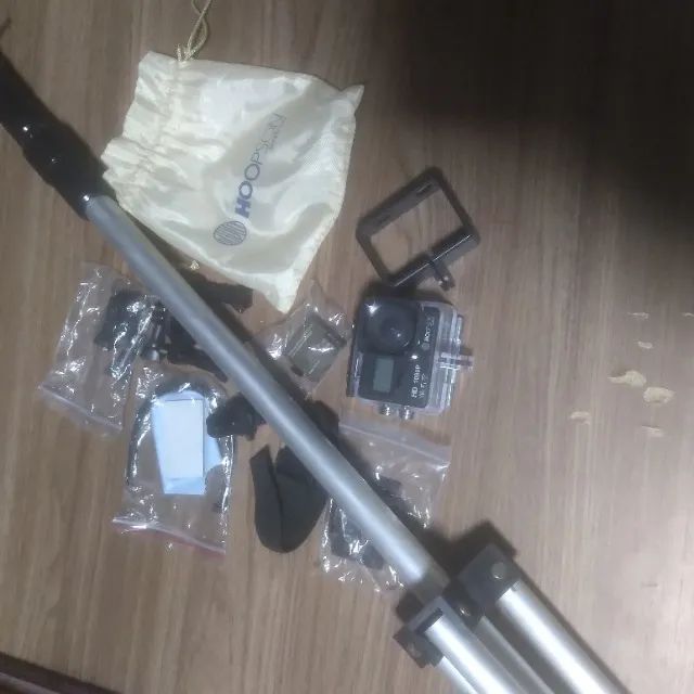 Câmera HOOPSON 1080p Wi-Fi + Tripé + Acessórios - Completa, Pronta pra Usar - Foto 2