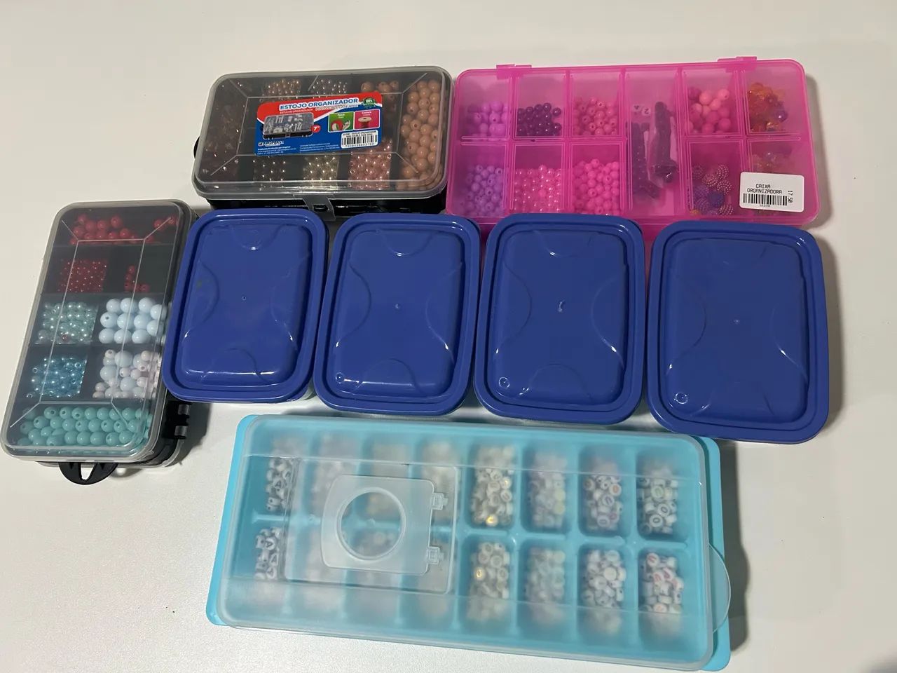 Kit infantil de miçangas para pulseirinhas - Foto 3