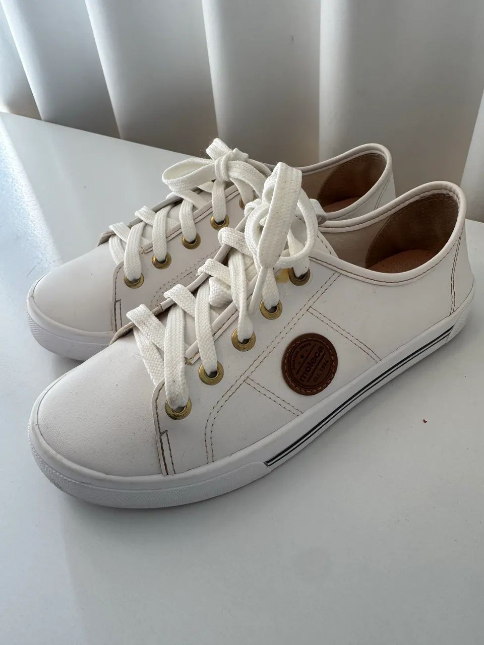 Tênis branco casual Moleca feminino  - Foto 5