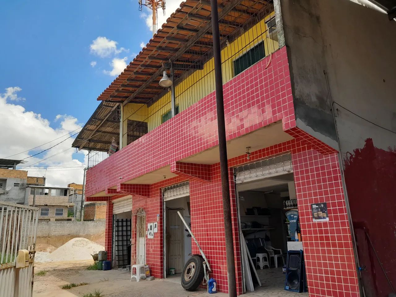 Passo material de construção. 