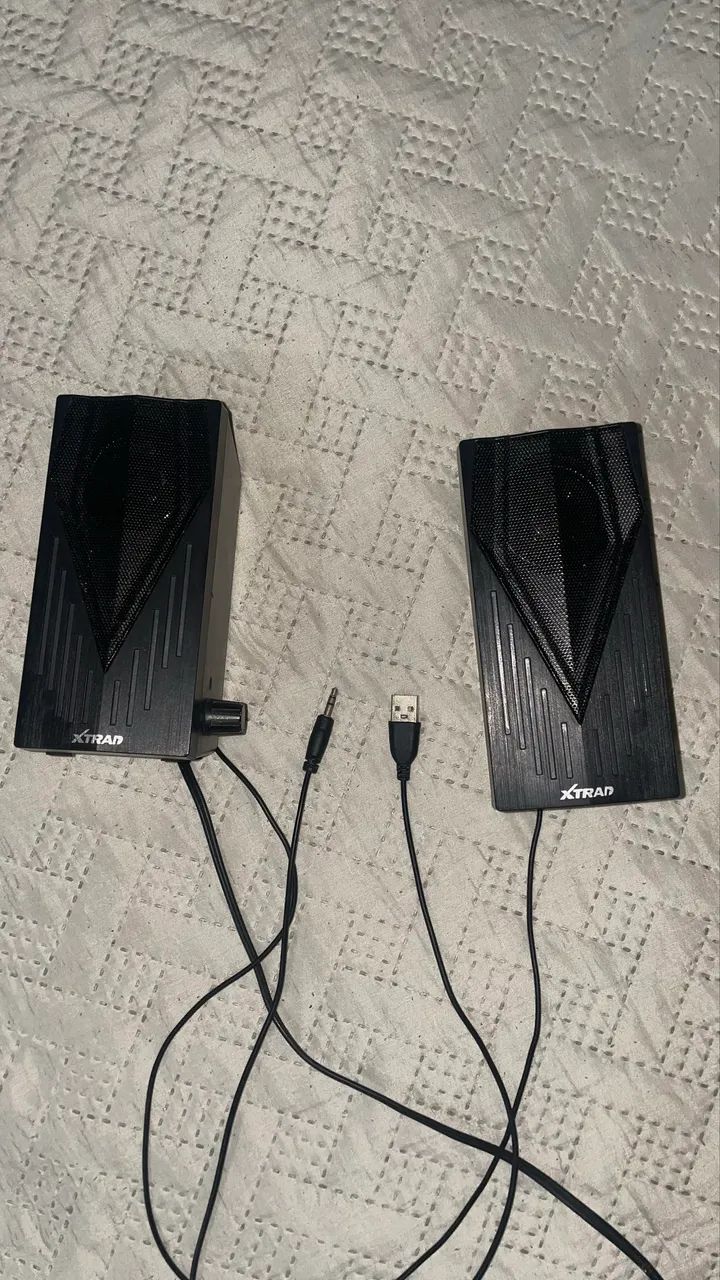 Caixa de som pc gamer luz led rgb 