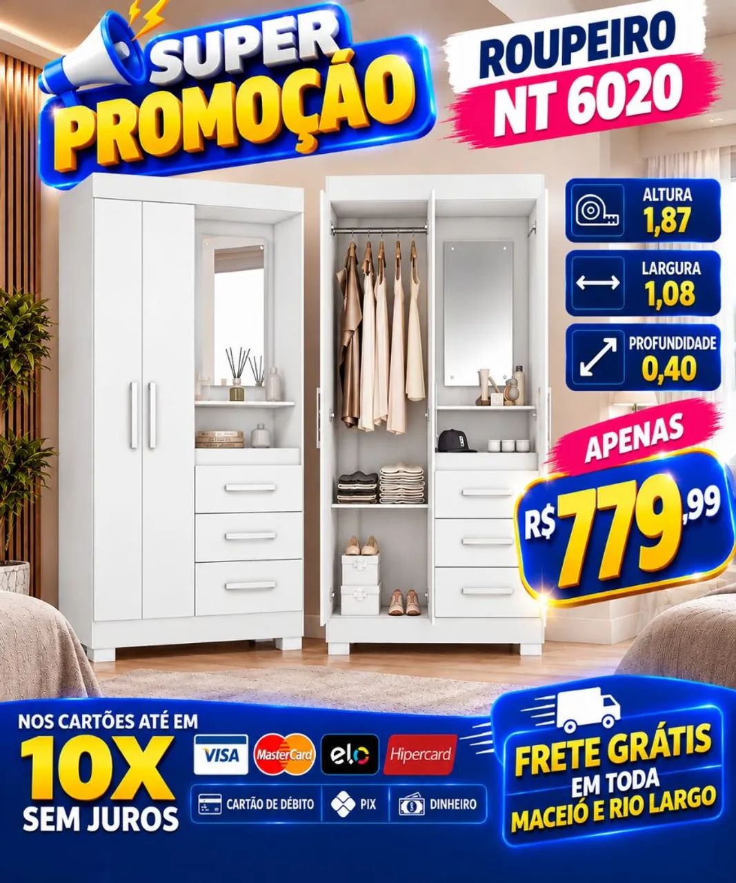 OFERTA ROUPEIRO NT 6020 - Foto 2