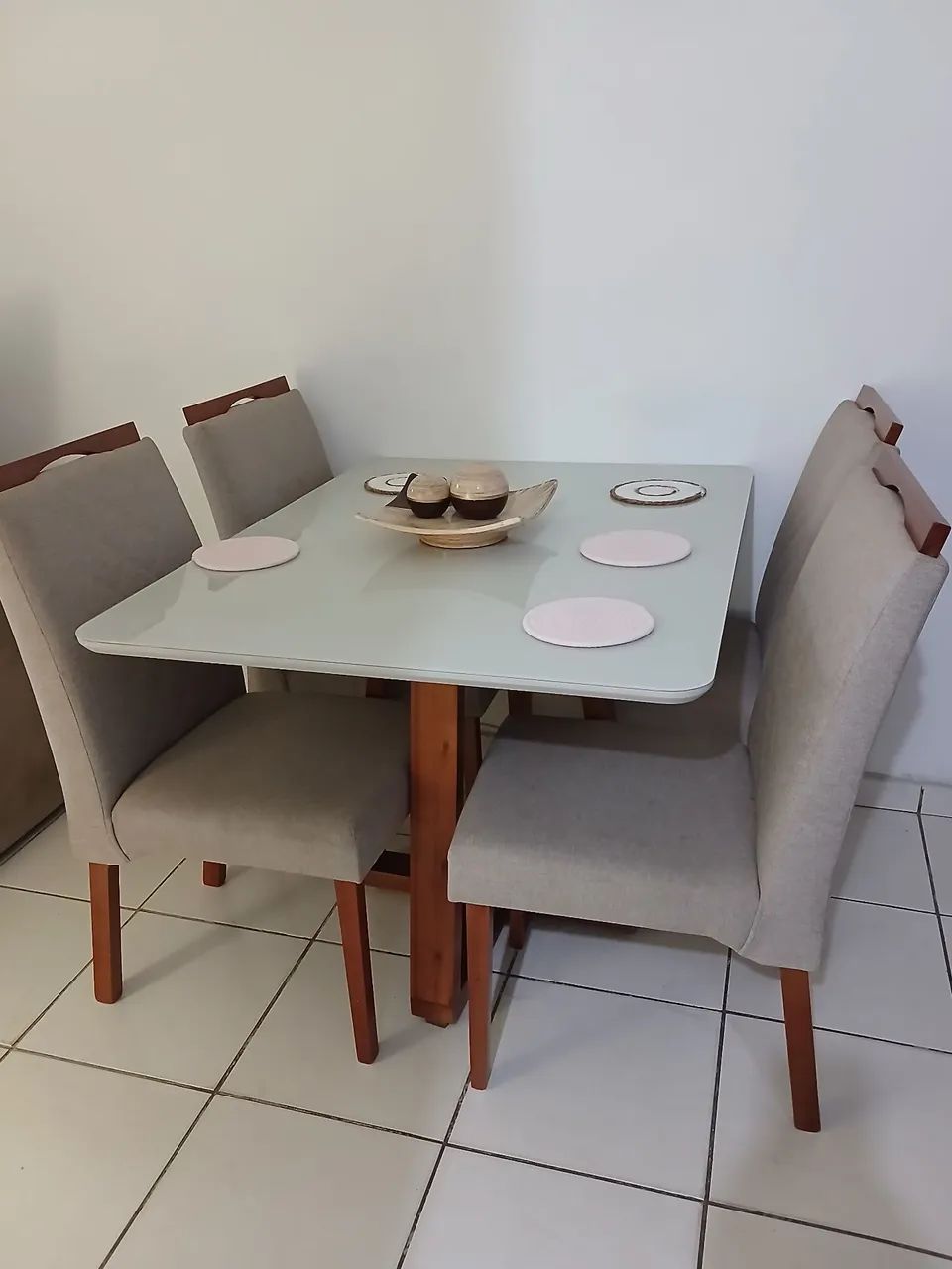 Mesa de linho com madeira maciça - Foto 3