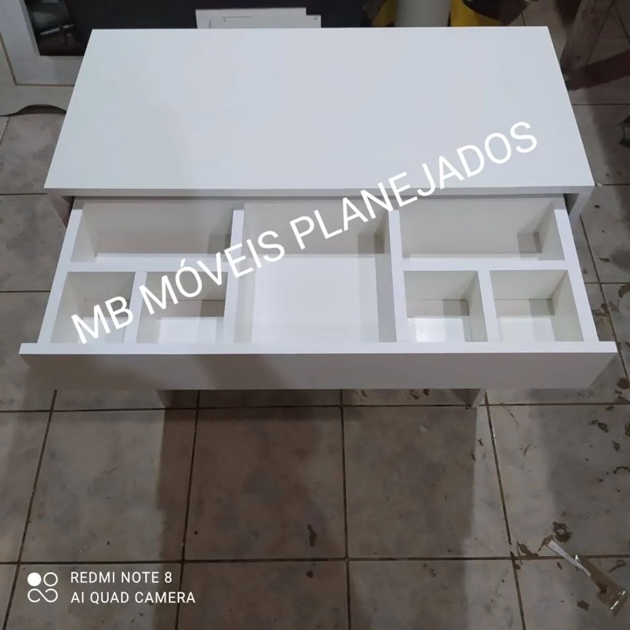 Penteadeira nova com divisórias 100% MDF branco  - Foto 2