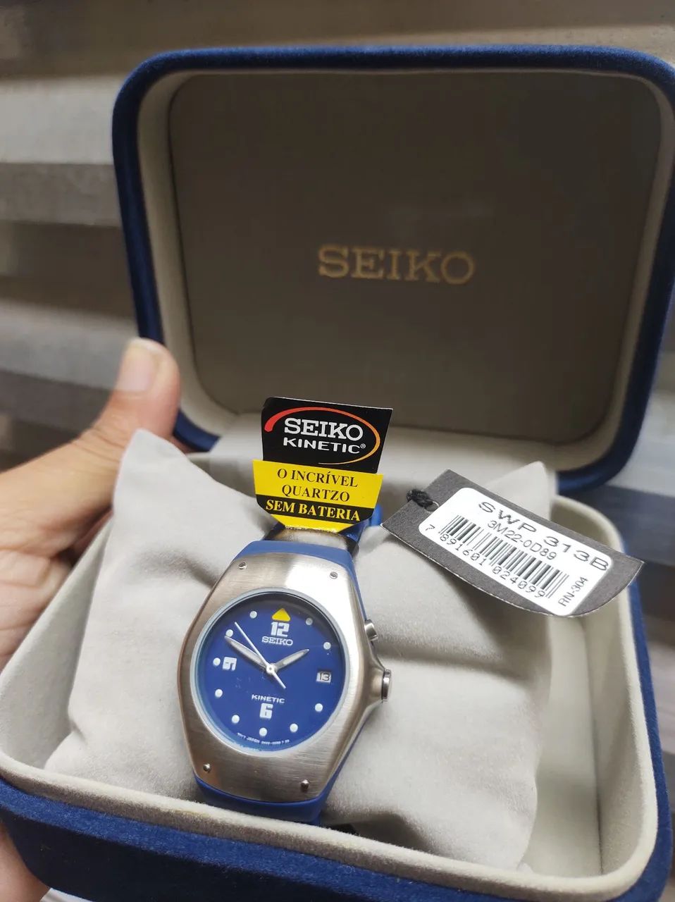 Relógio seiko kinect azul 