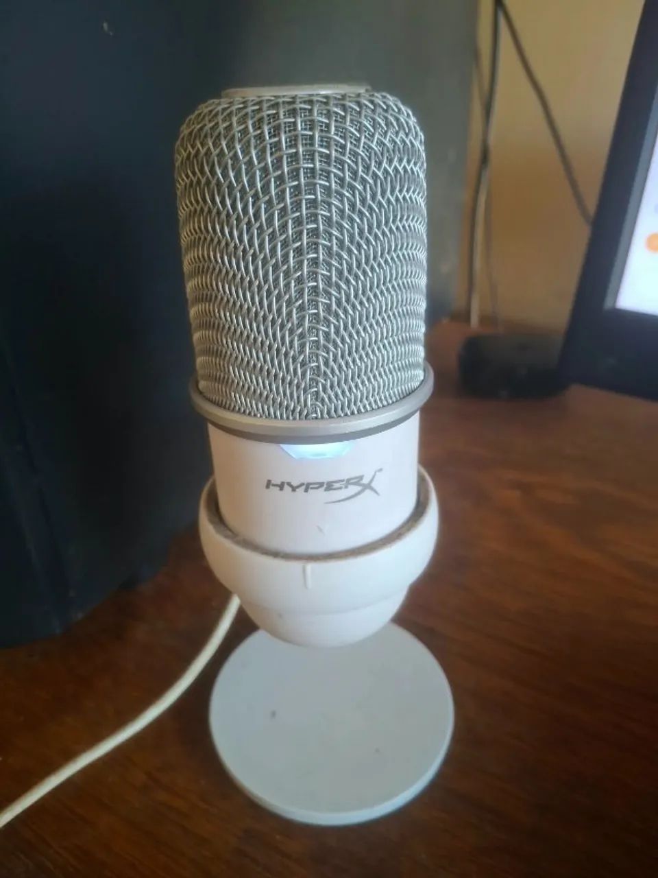 Microfone HyperX SoloCast Branco + Base Original e Espuma - Foto 2