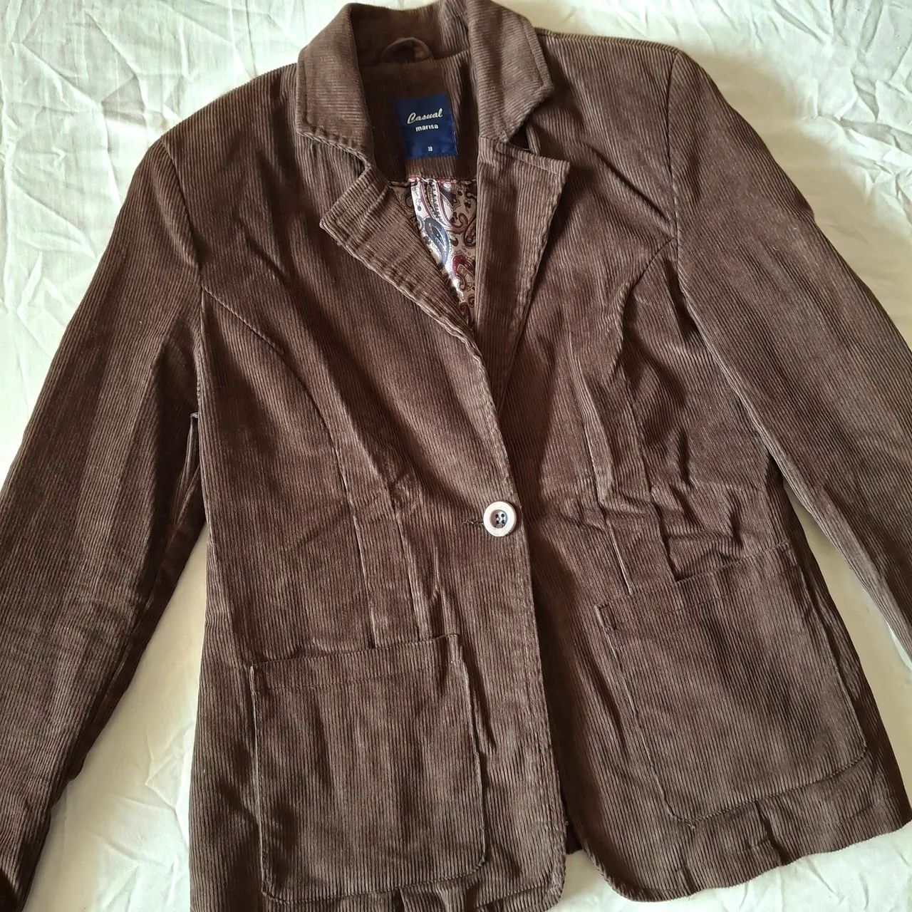 Blazer veludo cotelê - Tam 38 - Foto 2