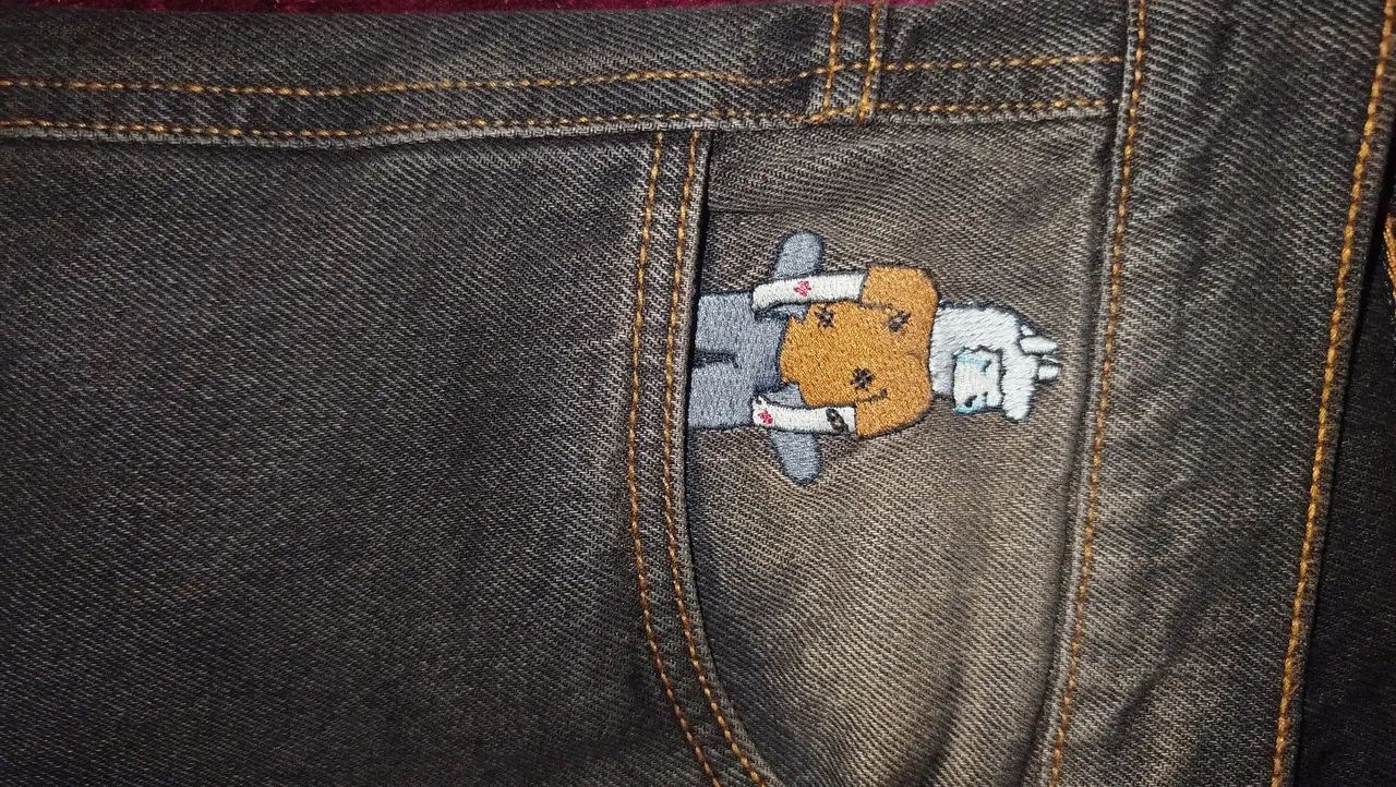Calça baggy n.40 Guthpants 100 % algodão  - Foto 2
