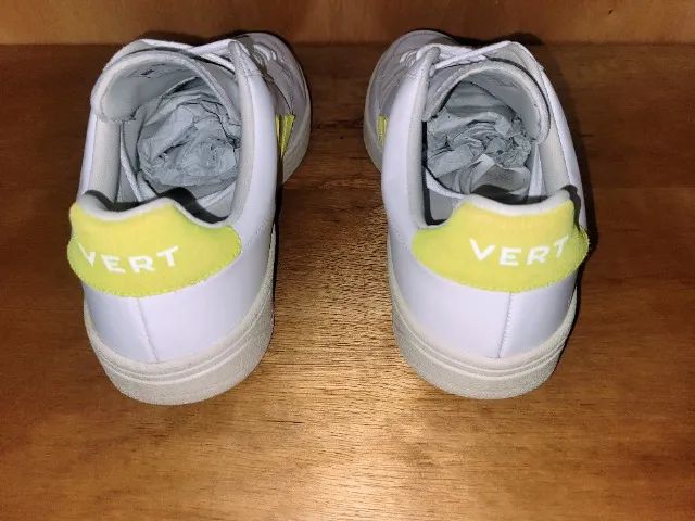 Tênis Vert (Veja) V-12 Leather Extra White Neon - Foto 4