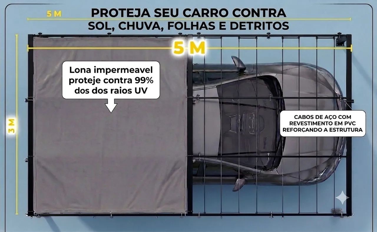 Toldo para carro 4x3m  - Foto 5