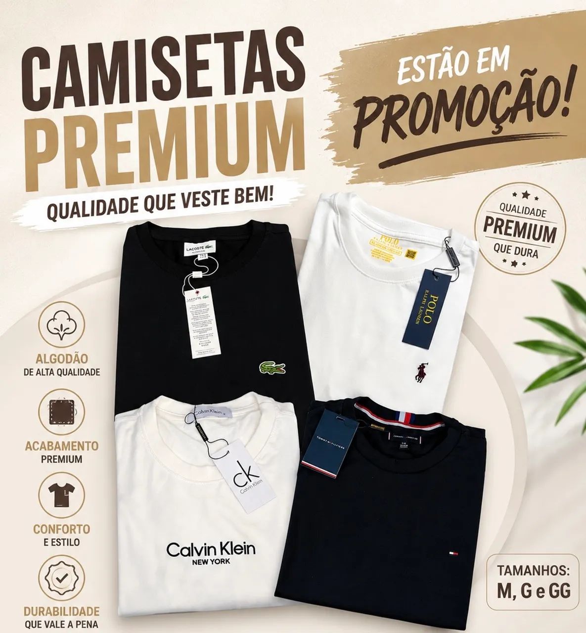 CAMISETAS PERUANAS 97% ALGODÃO 3% ELASTANO 