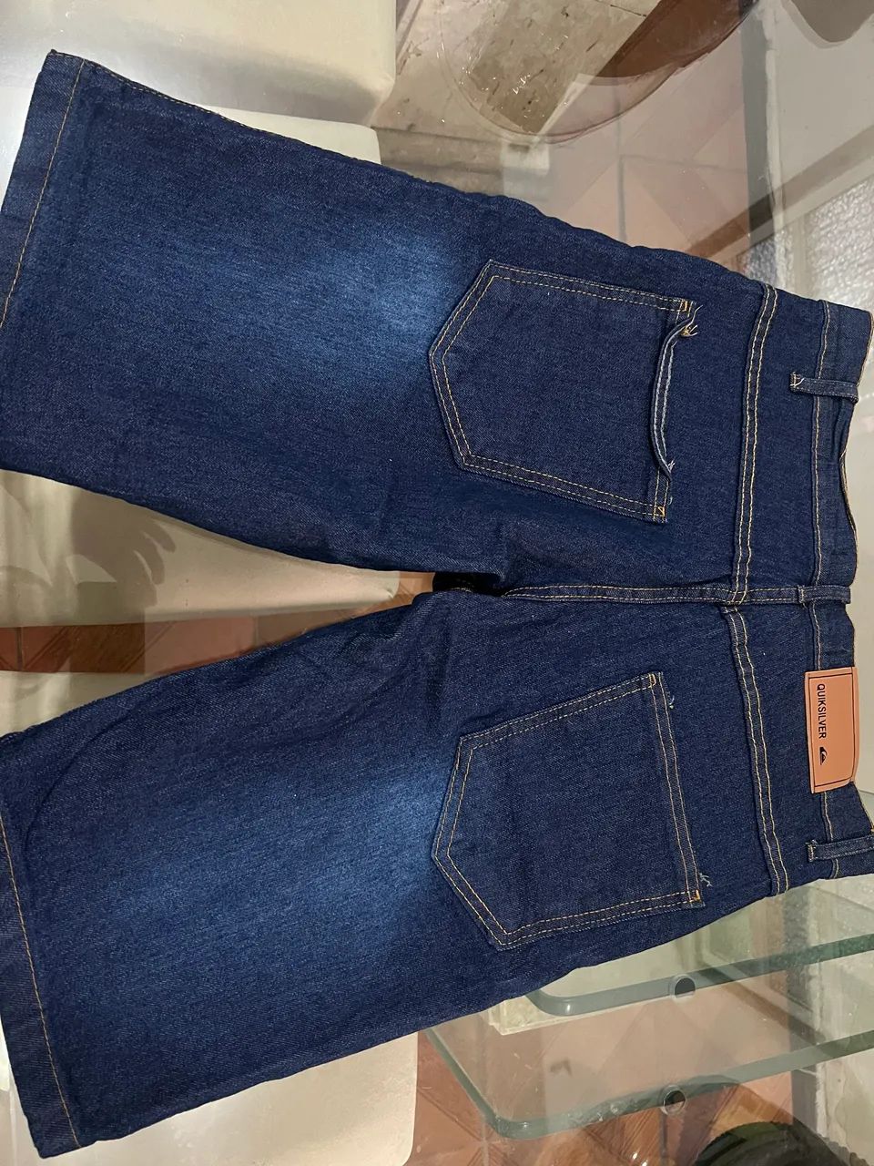 Bermuda jeans masculina quiksilver azul - Foto 3