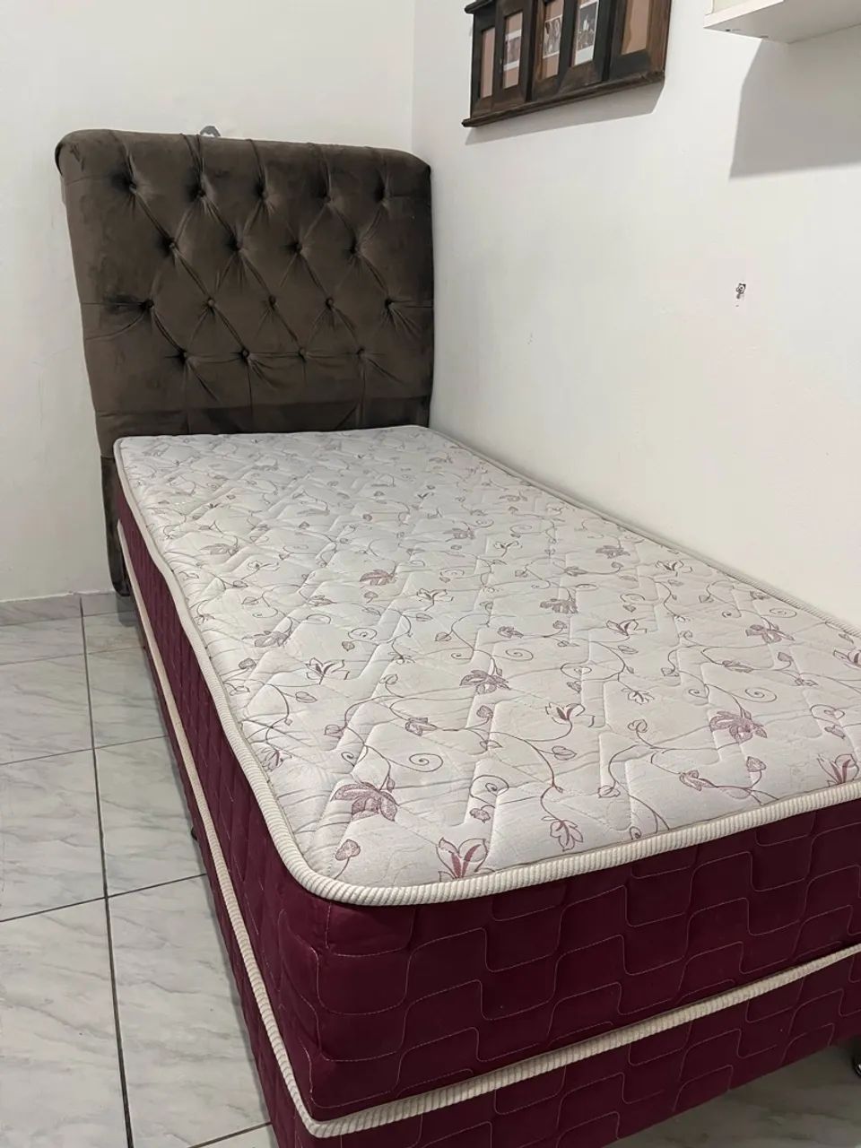 Cama box com cabeceira estofada - Foto 2