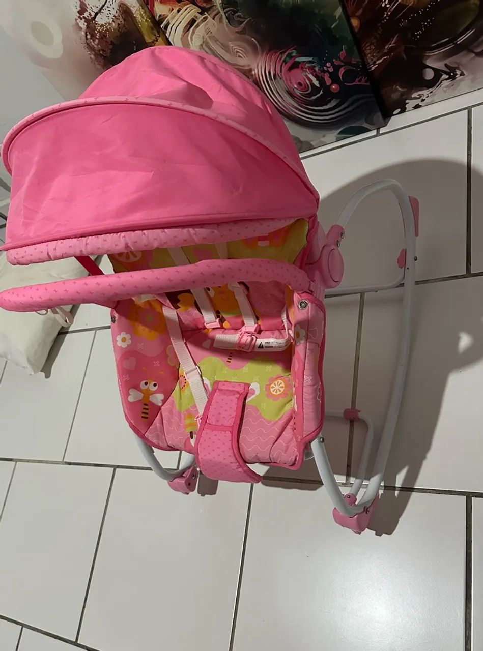 Vendo cadeira de descanso infantil rosa  - Foto 4